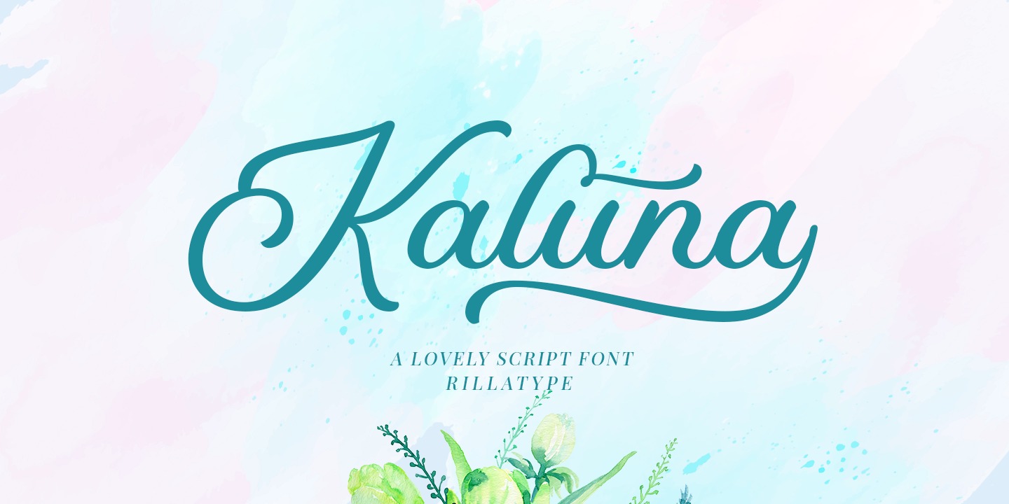 Пример шрифта Kaluna Script #1